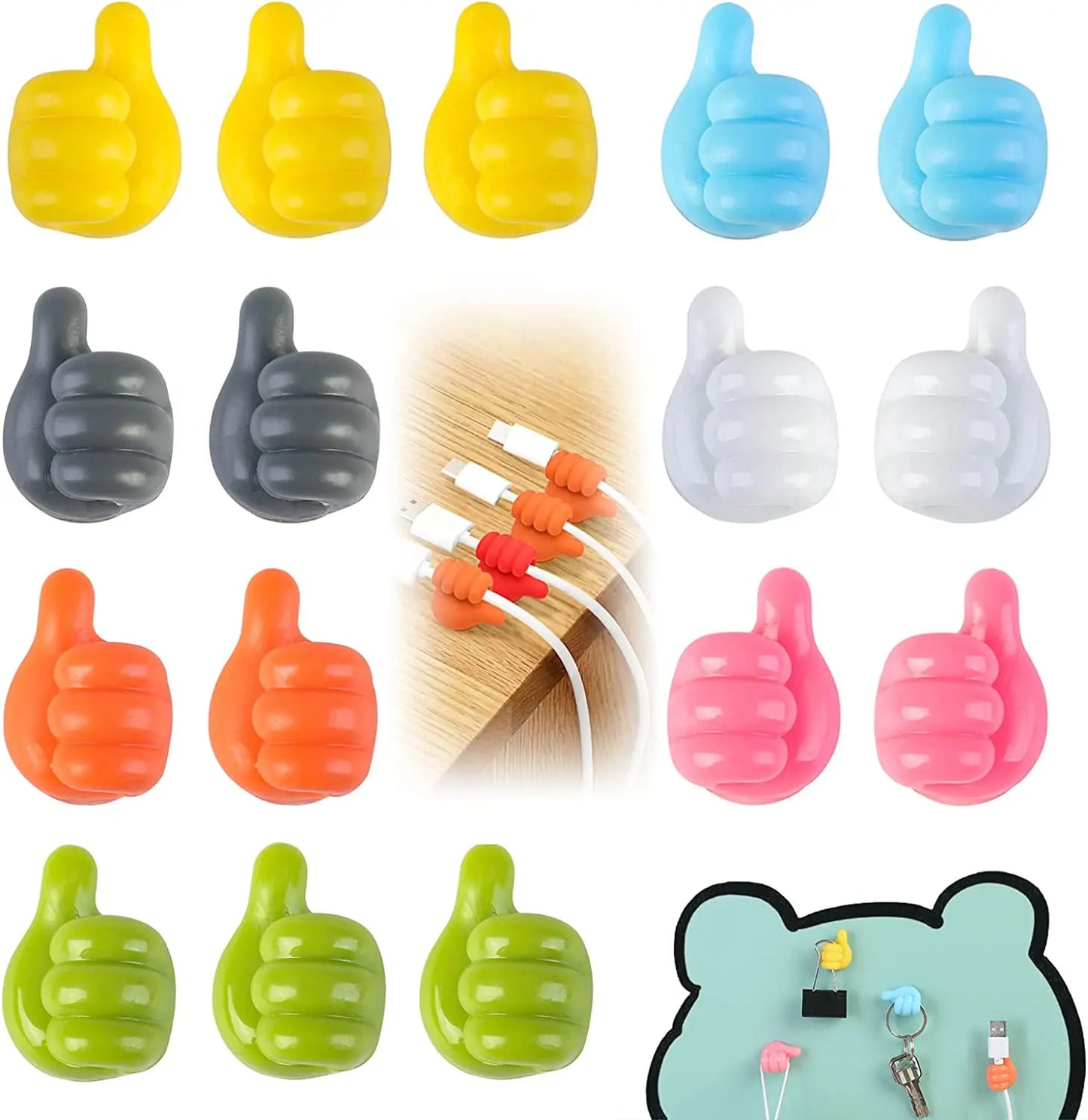 Multifunctional Cable Organizer Clip Holder Thumb Shaped