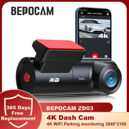 UHD 4K Mini Wi-Fi Dash Cam Recorder