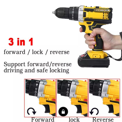 Variable 18-Speed Adjustment Impact Cordless Electric Drill