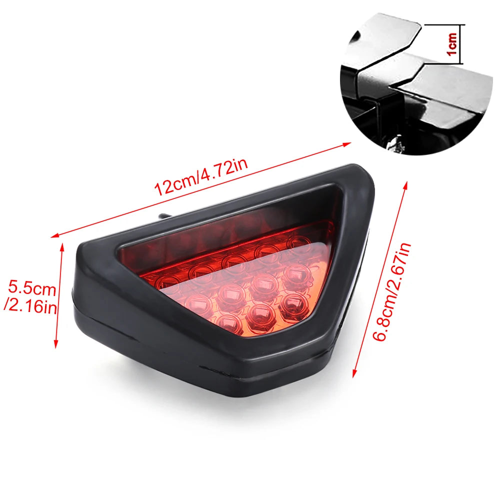 Universal High Brightness Waterproof  Blinking Triangle Rear Tail Brake Lamp